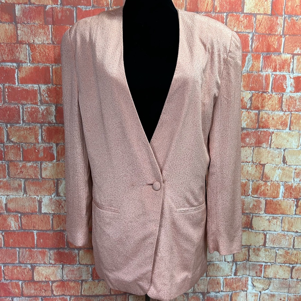 Evan Picone Vintage Collarless Blazer‎